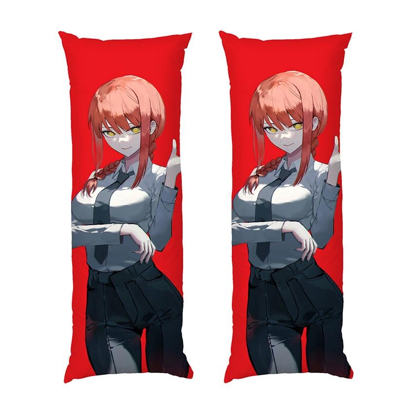 Подушка дакимакура Makima on the red background Chainsaw man габардин 140х45 см (113209-2)