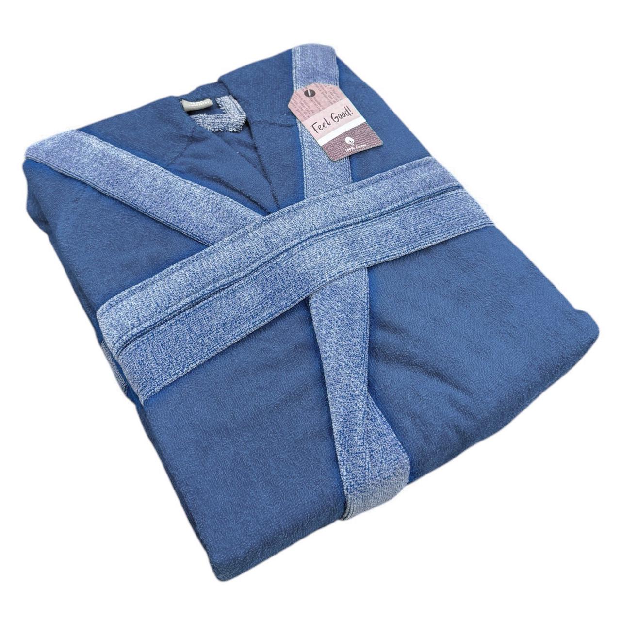 Халат махровий PHP Joy Melange Blu L Синій