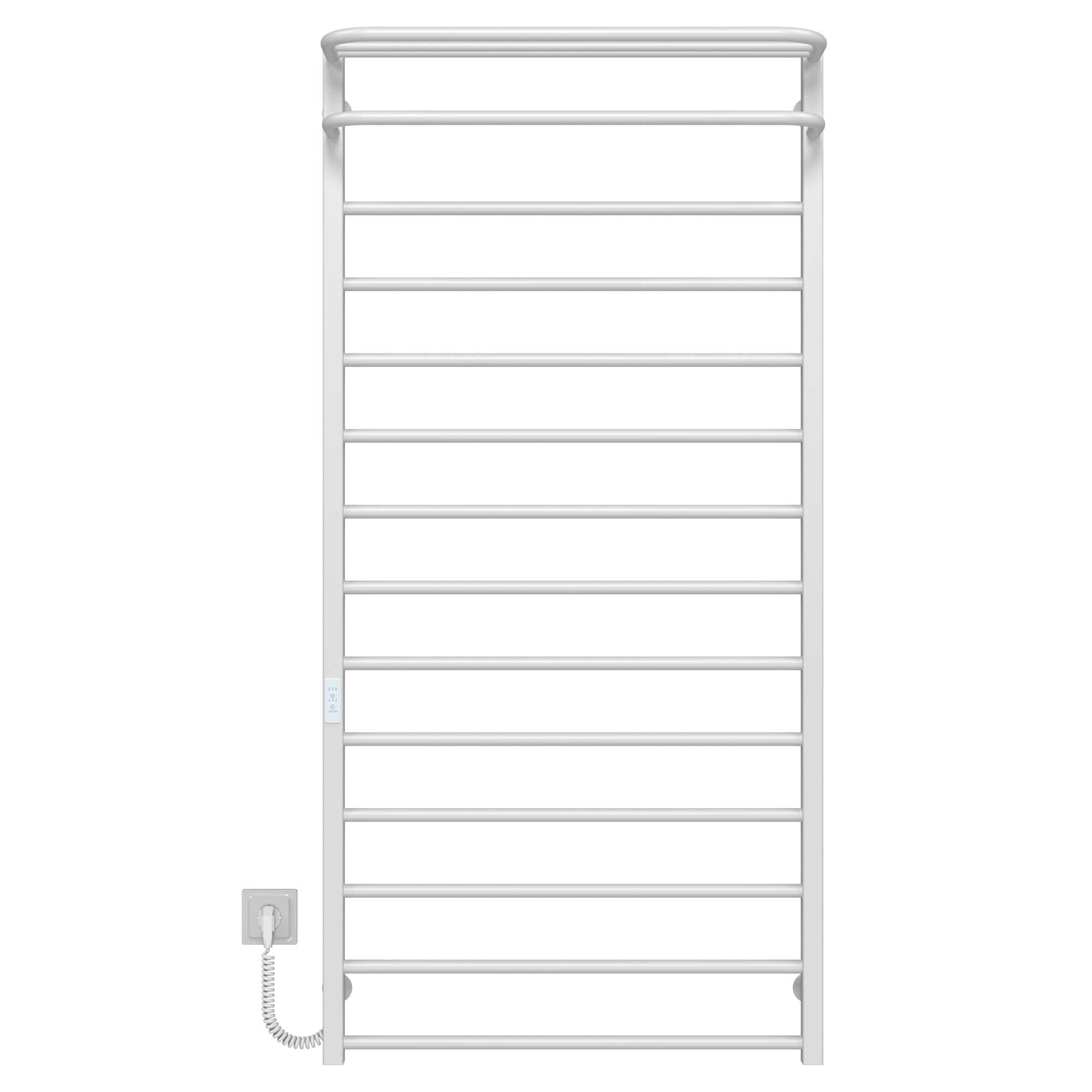 Полотенцесушитель электрический Deffi Lux Hotel П14 WD04 левое подключение нержавеющая сталь 700х1500 мм Белый (A.LH.150.70.14.E.W.L.4)