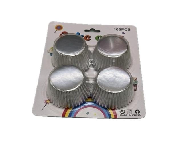 Формочки для кексов Stenson Gold R97445-6 100 шт. 6 см Серебристый (26077093) - фото 1 Формочки для кексов Stenson Gold R97445-6 100 шт. 6 см Серебристый (26077093) - фото 1