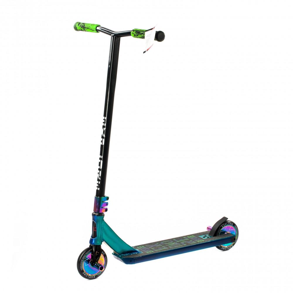 Самокат трюковый Explore Scat HIC + пеги Зеленый