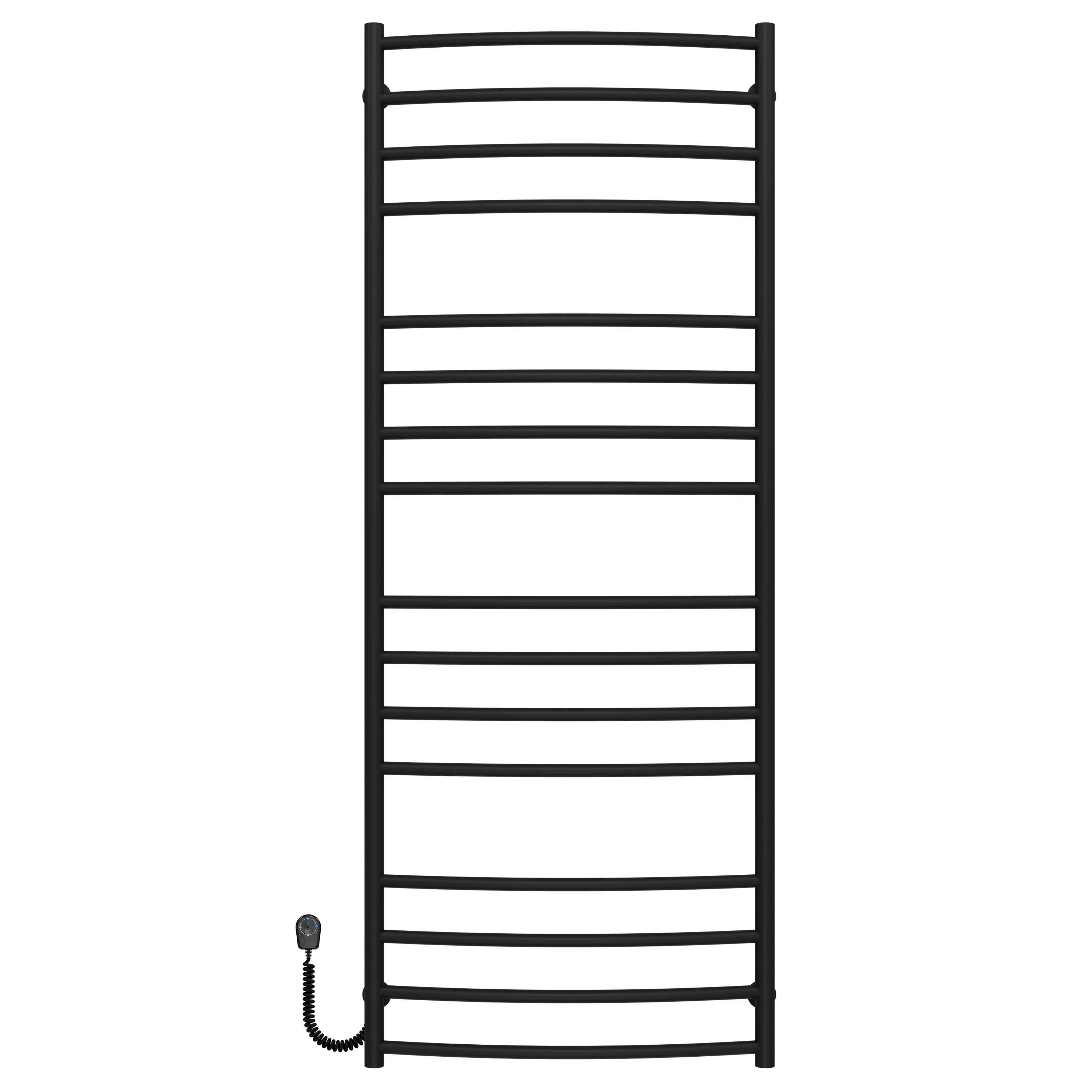 Полотенцесушитель электрический Deffi Классик Элит П16 EF16 левое подключение нержавеющая сталь 600х1600 мм Черный (C.KE.160.60.16.EBL5)