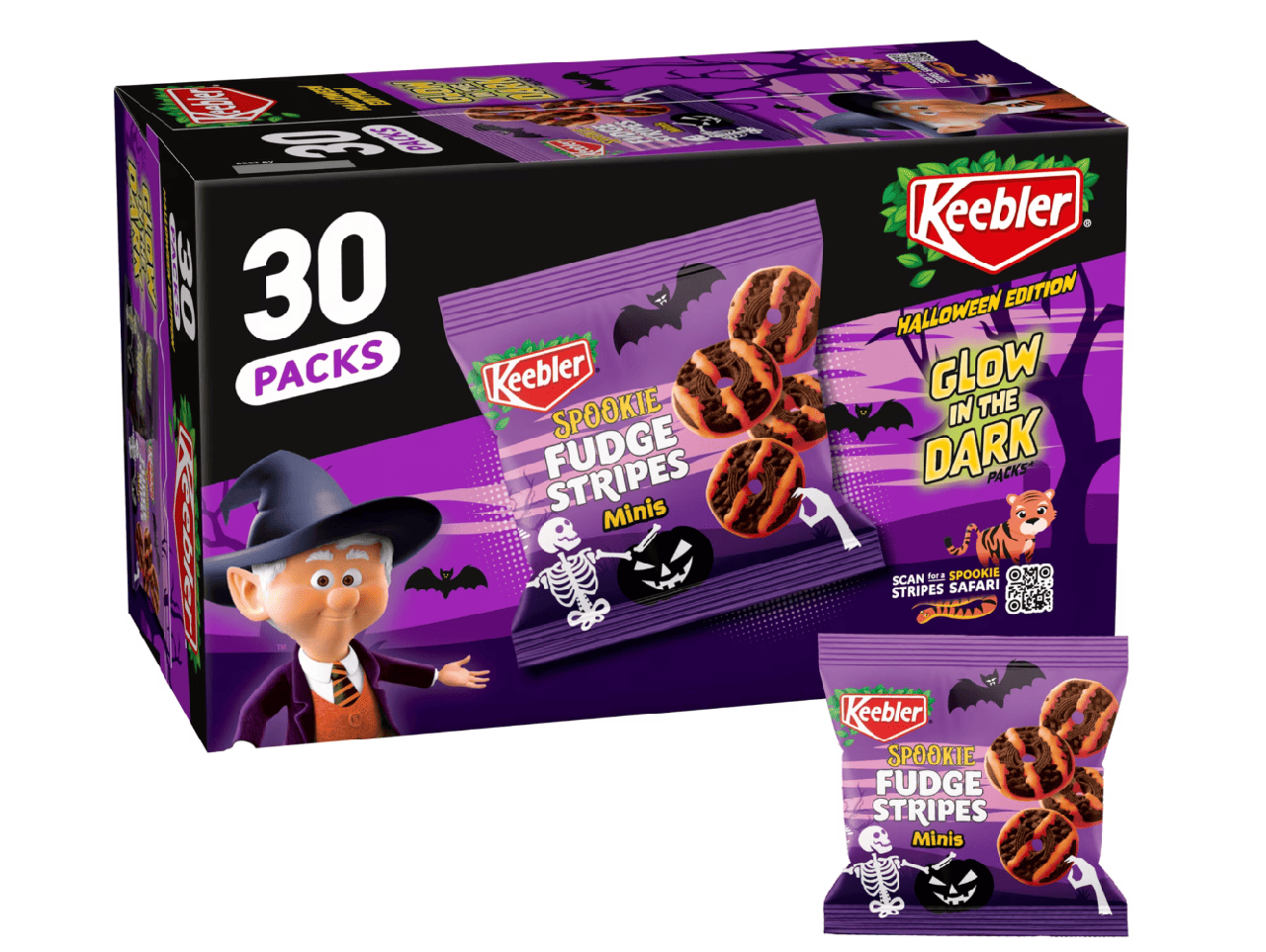 Печенье Keebler Spookie Fudge Stripes Minis Halloween 30 шт. 425 г (3195477789)