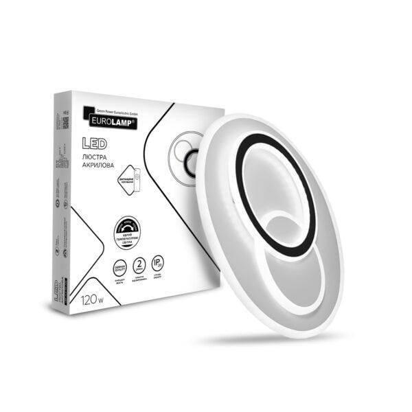 Люстра светодиодная Eurolamp A64 акриловая круглая 120W 3000-6500K (24574414) Люстра светодиодная Eurolamp A64 акриловая круглая 120W 3000-6500K (24574414)