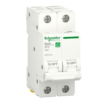 Автоматичний вимикач Schneider RESI9 32А 2P крива 6кА (24534) - фото 1 Автоматичний вимикач Schneider RESI9 32А 2P крива 6кА (24534) - фото 1