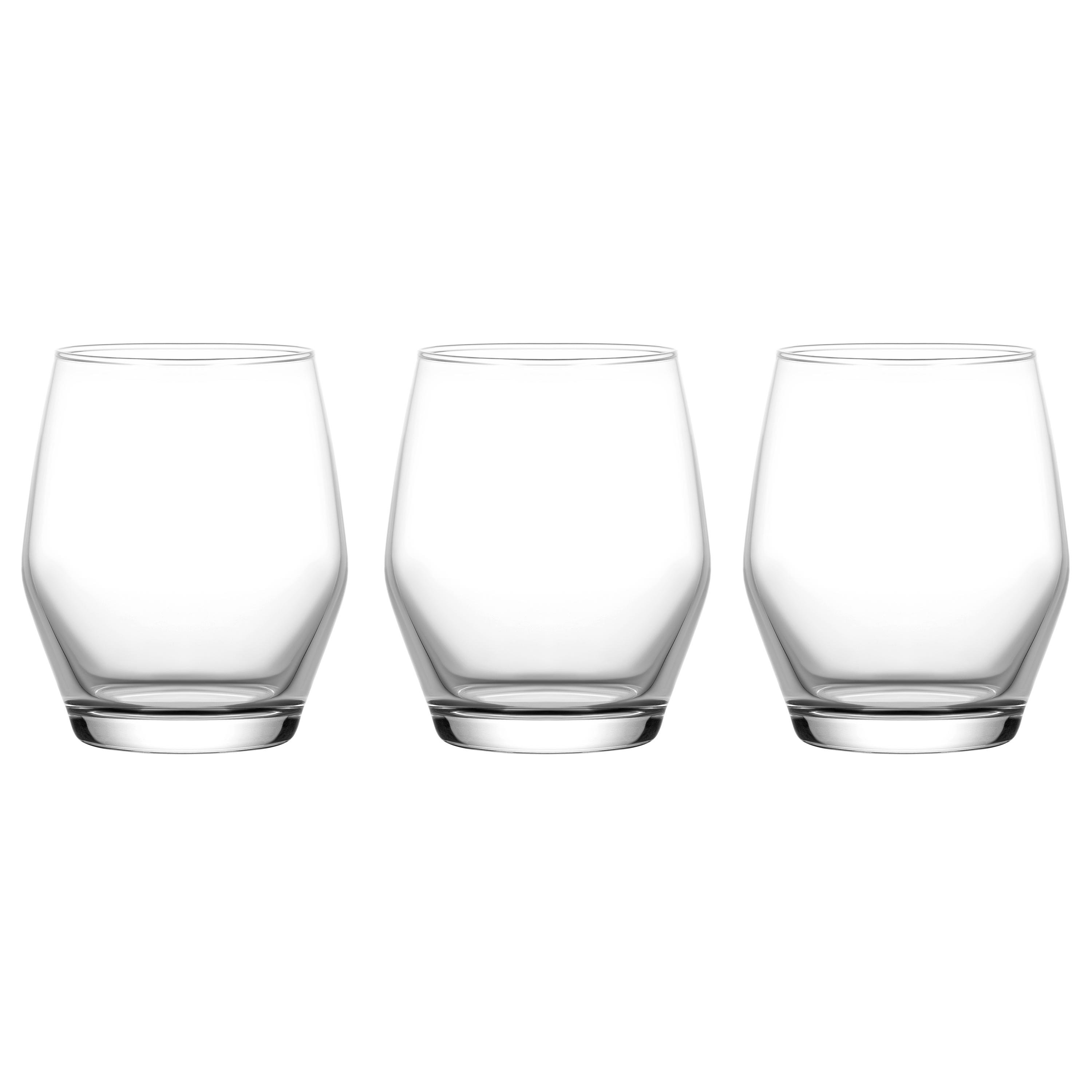 Набір склянок низьких Ardesto Loreto 370 мл 3 шт. Прозорий (AR2637LLT)