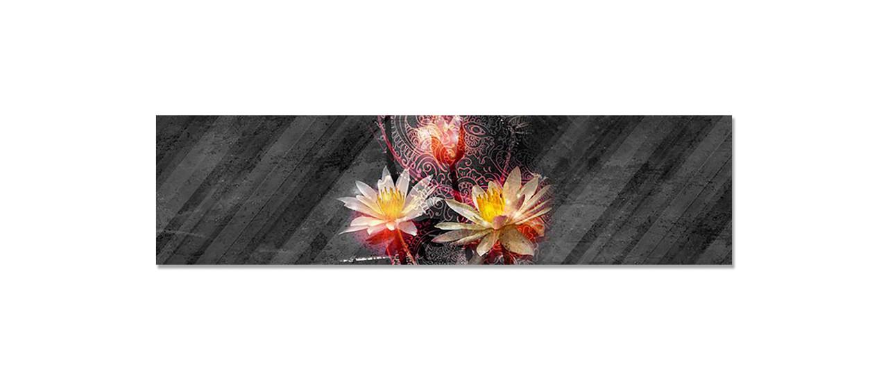 Наклейка виниловая на кухню Zatarga Лотос на Бетоне 650х2500 мм (1289776645)