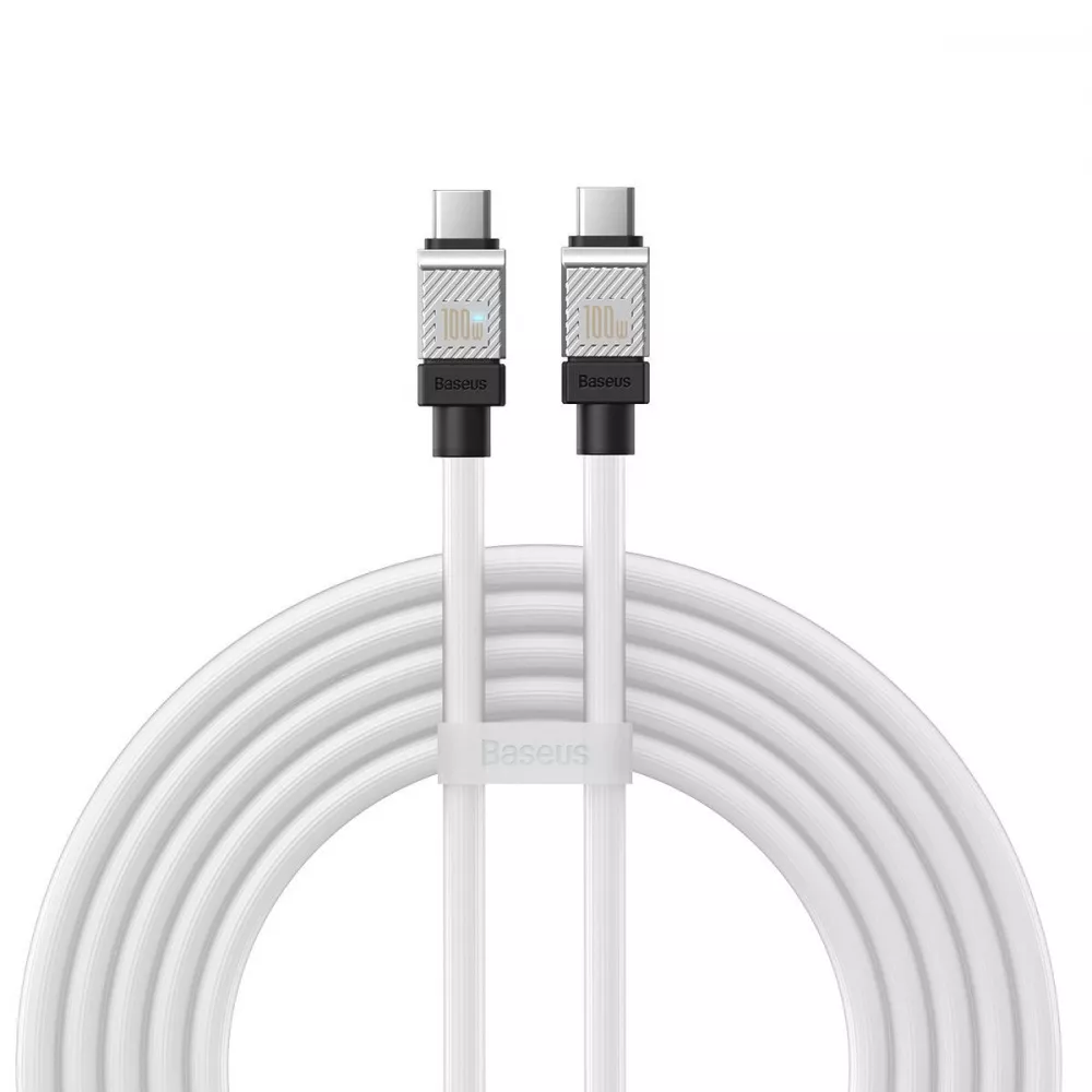 Кабель BASEUS CoolPlay Series Fast Charging Cable USB to Type-C 100W 2 м White