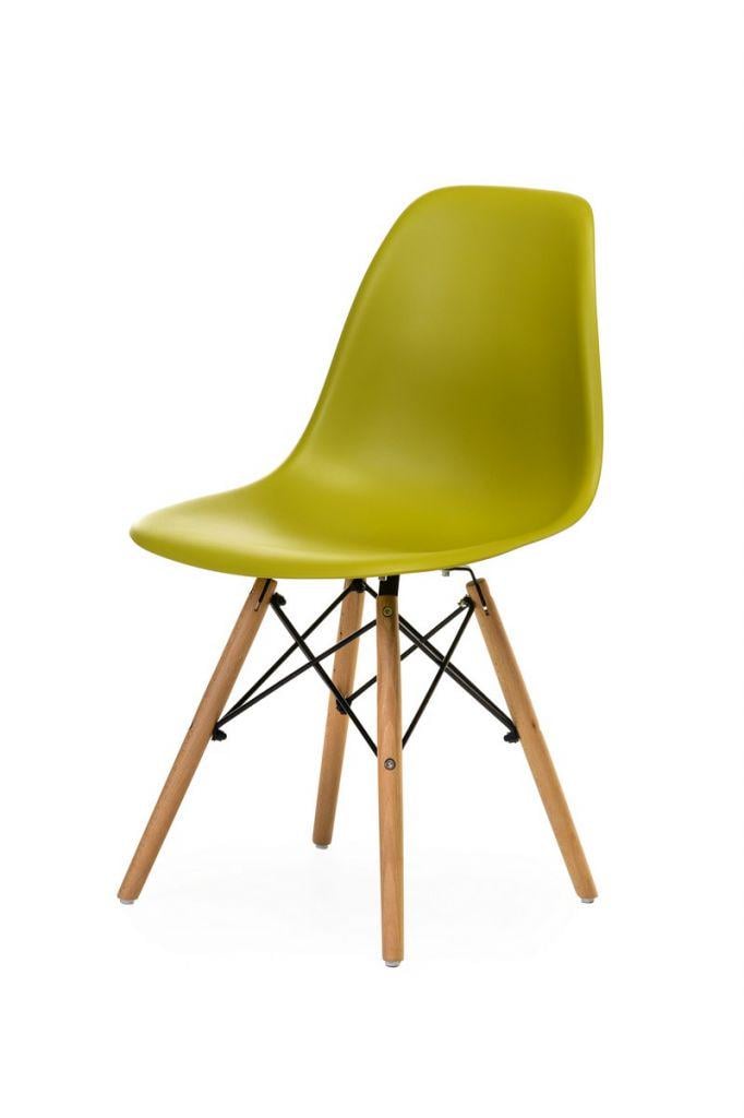 Стул обеденный Ветро Мебель M-05 825х465х515 пластик Лайм/дерево Бук