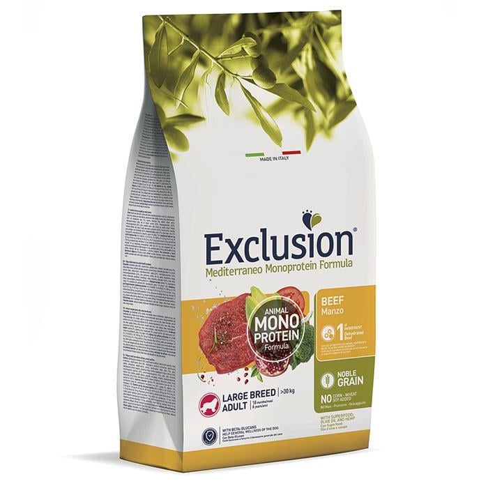 Корм сухий Exclusion Beef Large Breed для дорослих собак великих порід 12 кг