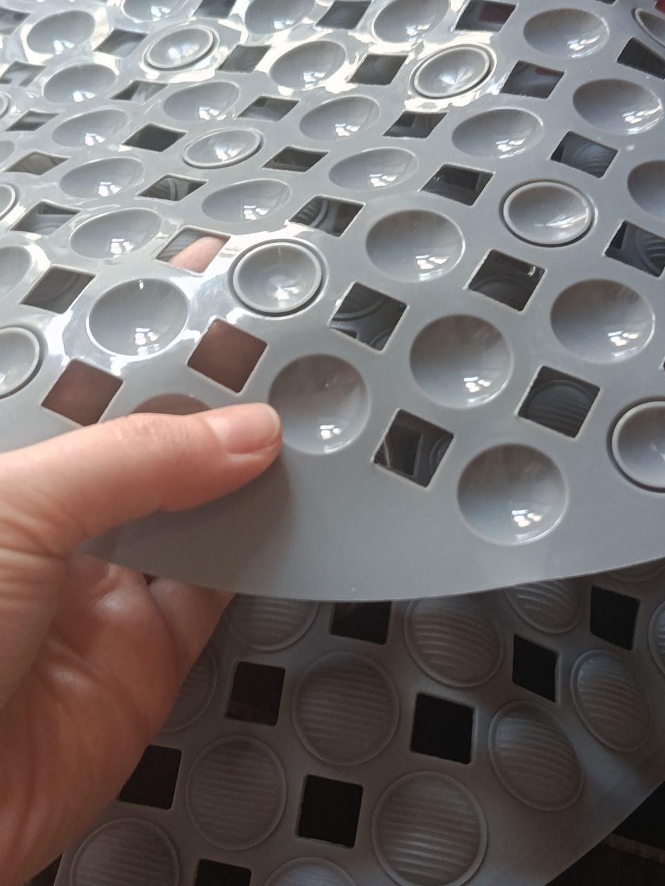 Килимок для ванної Laska антиковзаючий силіконовий 3х66 см Сірий (21455) - фото 4