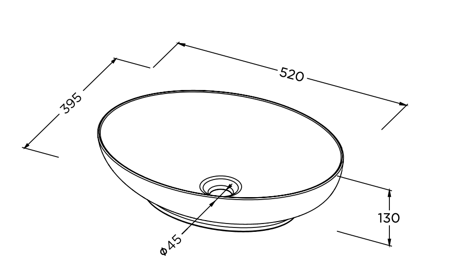 Раковина на стільницю RIHO Livit Marble Bowl з донним клапаном 39,5х52 см Black matt (W031004M01 + 215383) - фото 3 Раковина на стільницю RIHO Livit Marble Bowl з донним клапаном 39,5х52 см Black matt (W031004M01 + 215383) - фото 3
