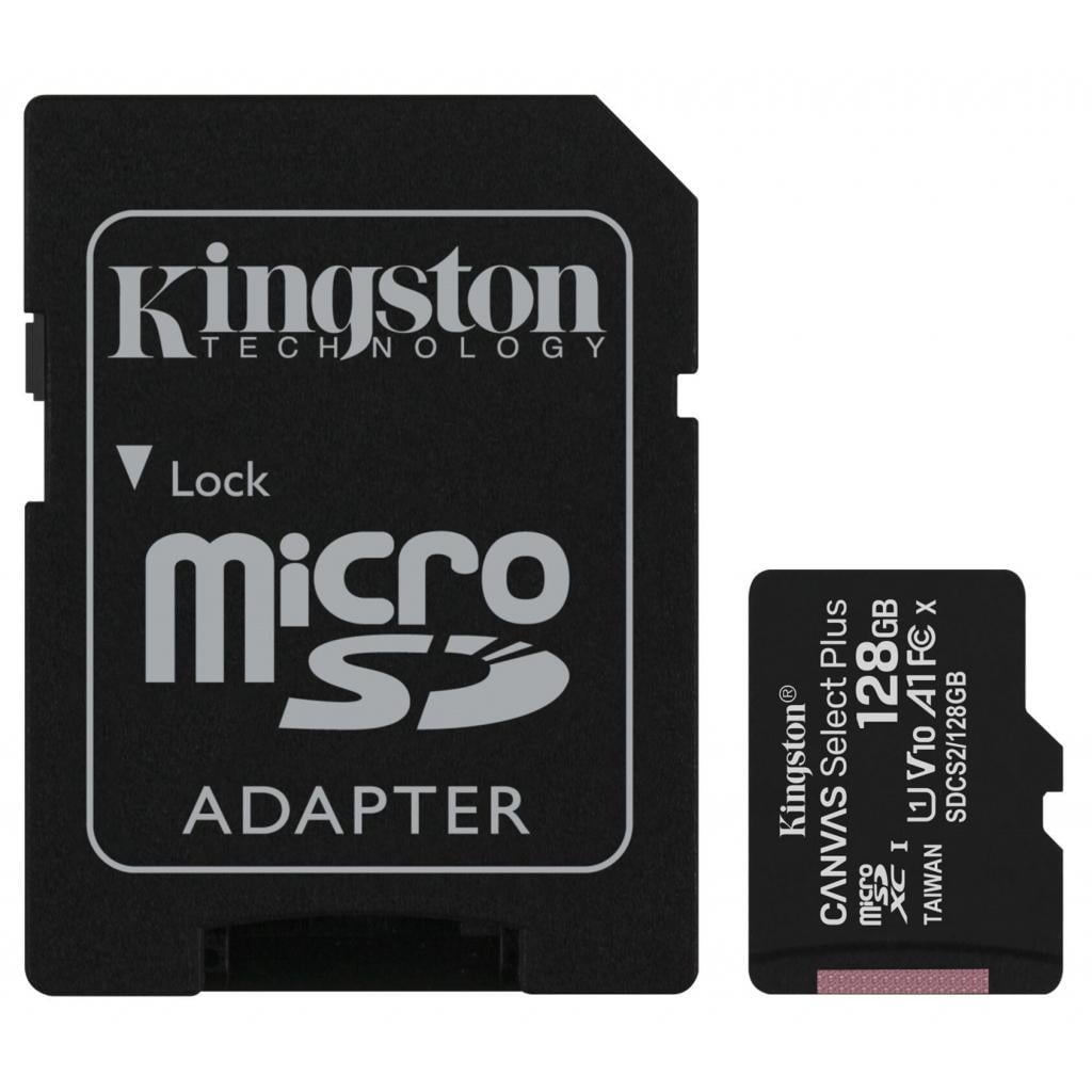Карта памяти microSDXC Kingston Canvas Select Plus 128GB 100R A1 C10 с адаптером Retail (SDCS2/128GB#) Карта памяти microSDXC Kingston Canvas Select Plus 128GB 100R A1 C10 с адаптером Retail (SDCS2/128GB#)