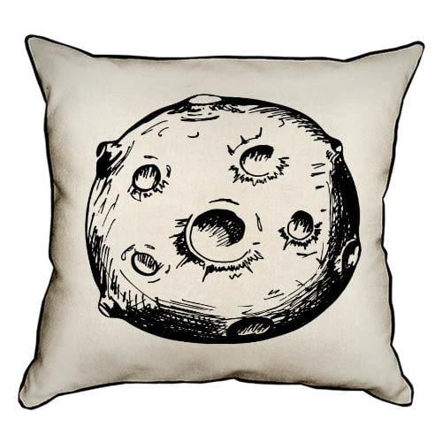 Подушка интерьерная из мешковины Луна 45x45 см (45PHB_UNI007_WH)
