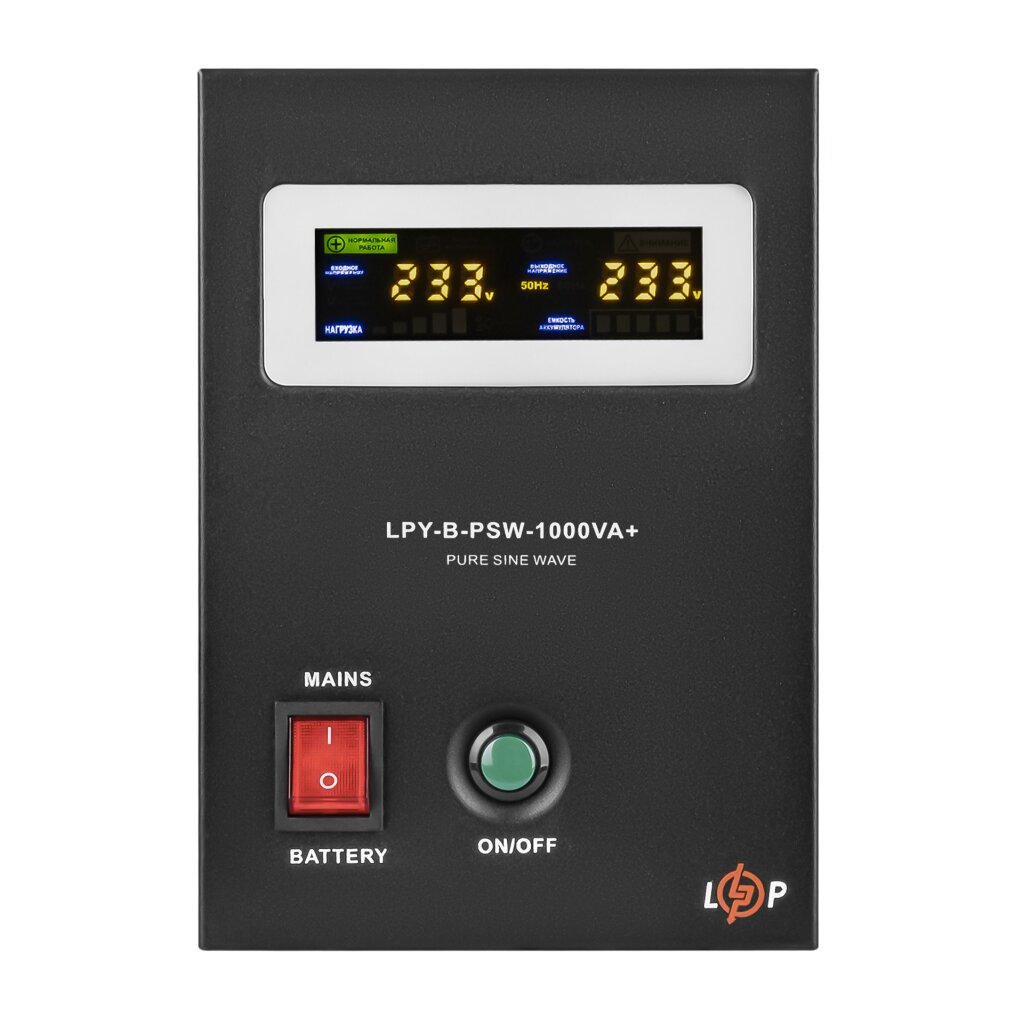 Источник бесперебойного питания LogicPower LPY-B-PSW-1000VA+ 12V вход 140-275В LCD-дисплей 70 0Вт 1000 ВА (617967)