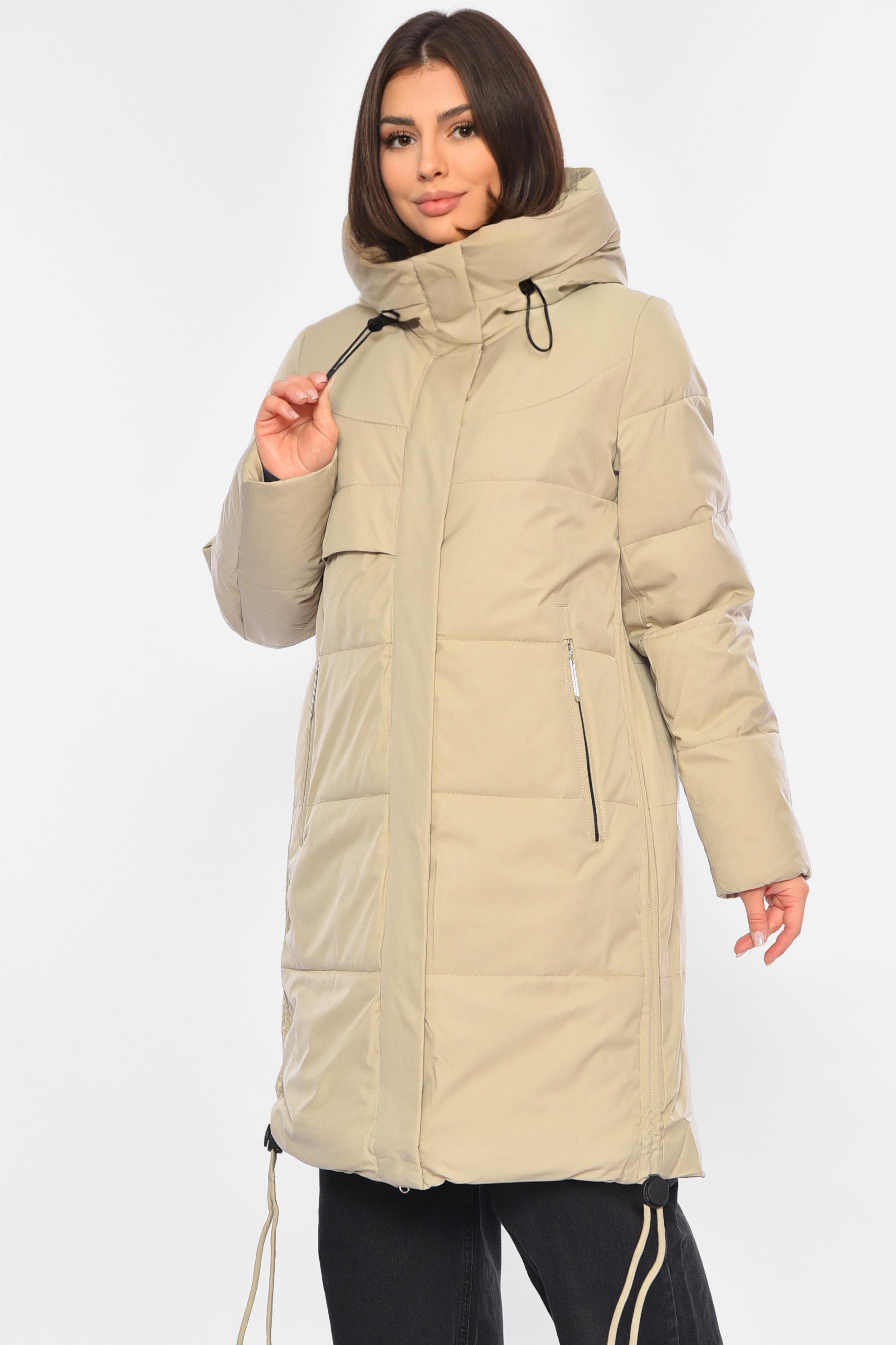 Куртка жіноча зимова 3XL Бежевий (194086) - фото 2