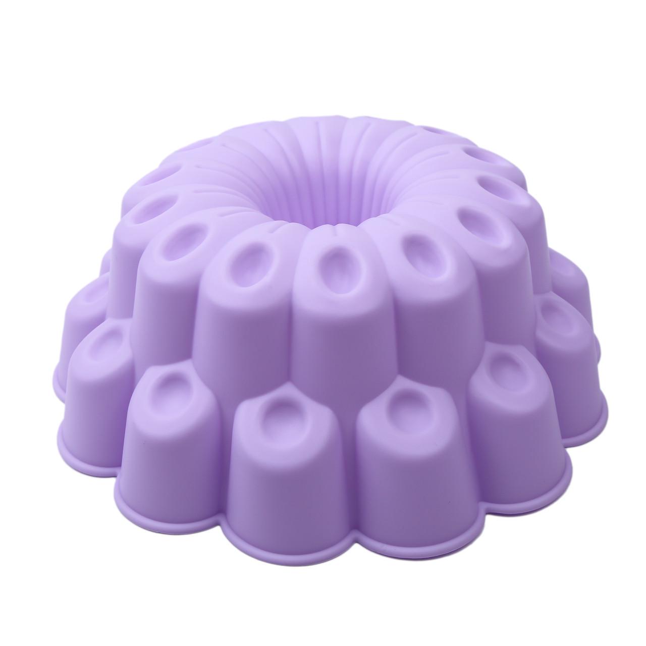 Форма силіконова для випічки Кекс 2 яруси 24 см Фіолетовий (2356744467) - фото 5 Форма силіконова для випічки Кекс 2 яруси 24 см Фіолетовий (2356744467) - фото 5