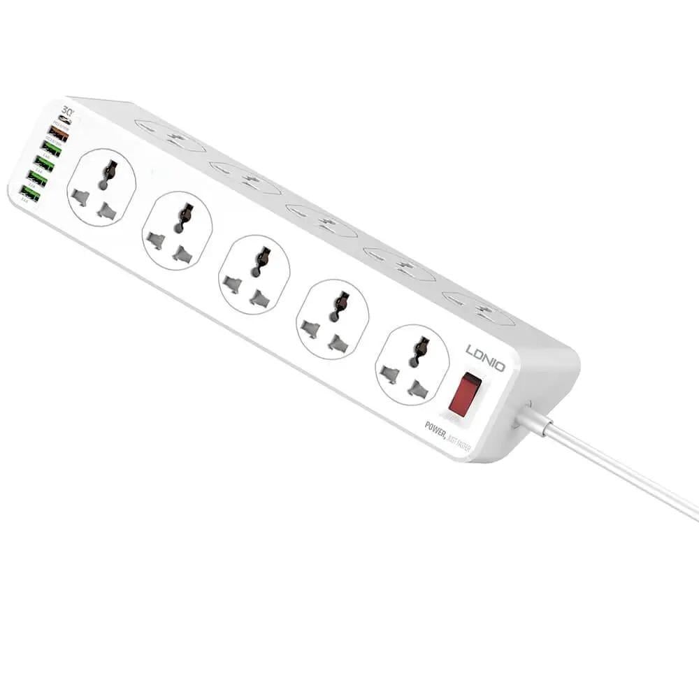 Мережевий фільтр/подовжувач LDNIO SC10610 5 USB 10 розеток 2 м White (017843) - фото 2