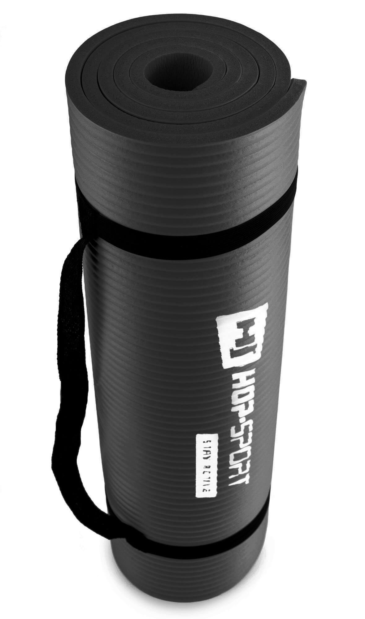 Мат для фітнесу та йоги Hop-Sport HS-N010GM 1 см Чорний - фото 2 Мат для фітнесу та йоги Hop-Sport HS-N010GM 1 см Чорний - фото 2