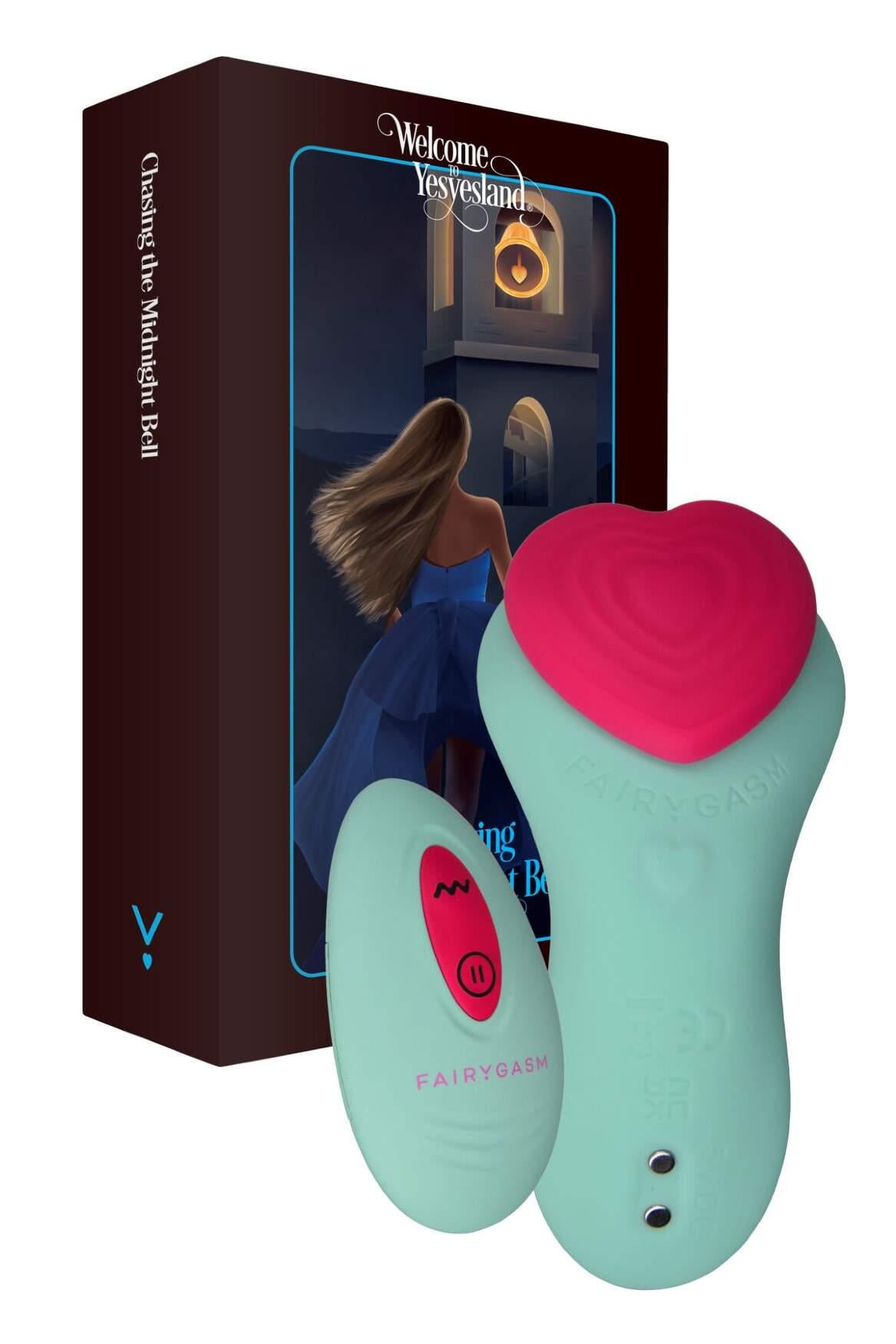 Вибратор в трусики FairyGasm HeartGem Green на магните/пульт ДУ (38025905)