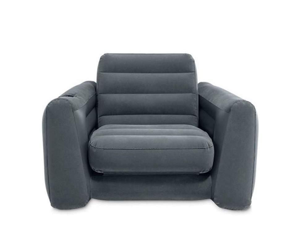 Крісло надувне трансформер Intex 224 х 117 х 66 см Сірий (66551) - фото 3 Крісло надувне трансформер Intex 224 х 117 х 66 см Сірий (66551) - фото 3