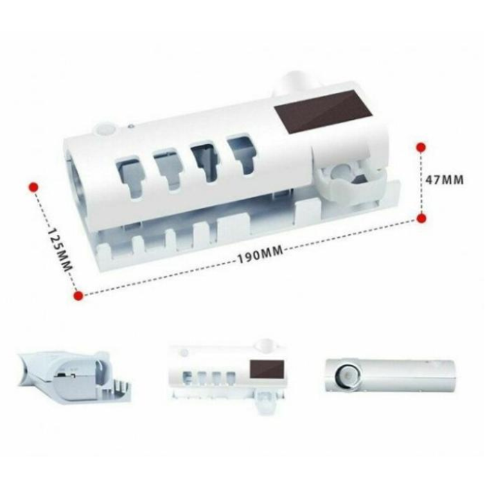 Стерилизатор для зубных щеток Multi-function Toothbrush Sterilizer на 4 секции с дозатором зубной пасты Белый (JX-5588) - фото 8 Стерилизатор для зубных щеток Multi-function Toothbrush Sterilizer на 4 секции с дозатором зубной пасты Белый (JX-5588) - фото 8