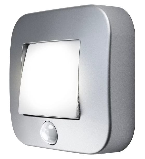 Ночник Osram NIGHTLUX Hall 0,3W 14lm 4000K 3x1,5AAА 84x22x73 мм с сенсором движения и света (4099854530852)