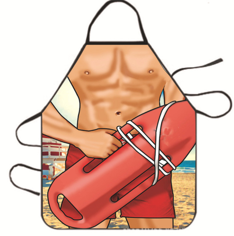 Фартук с приколом Мачо спасатель 5576 71х54,5х0,2 см (4228439)