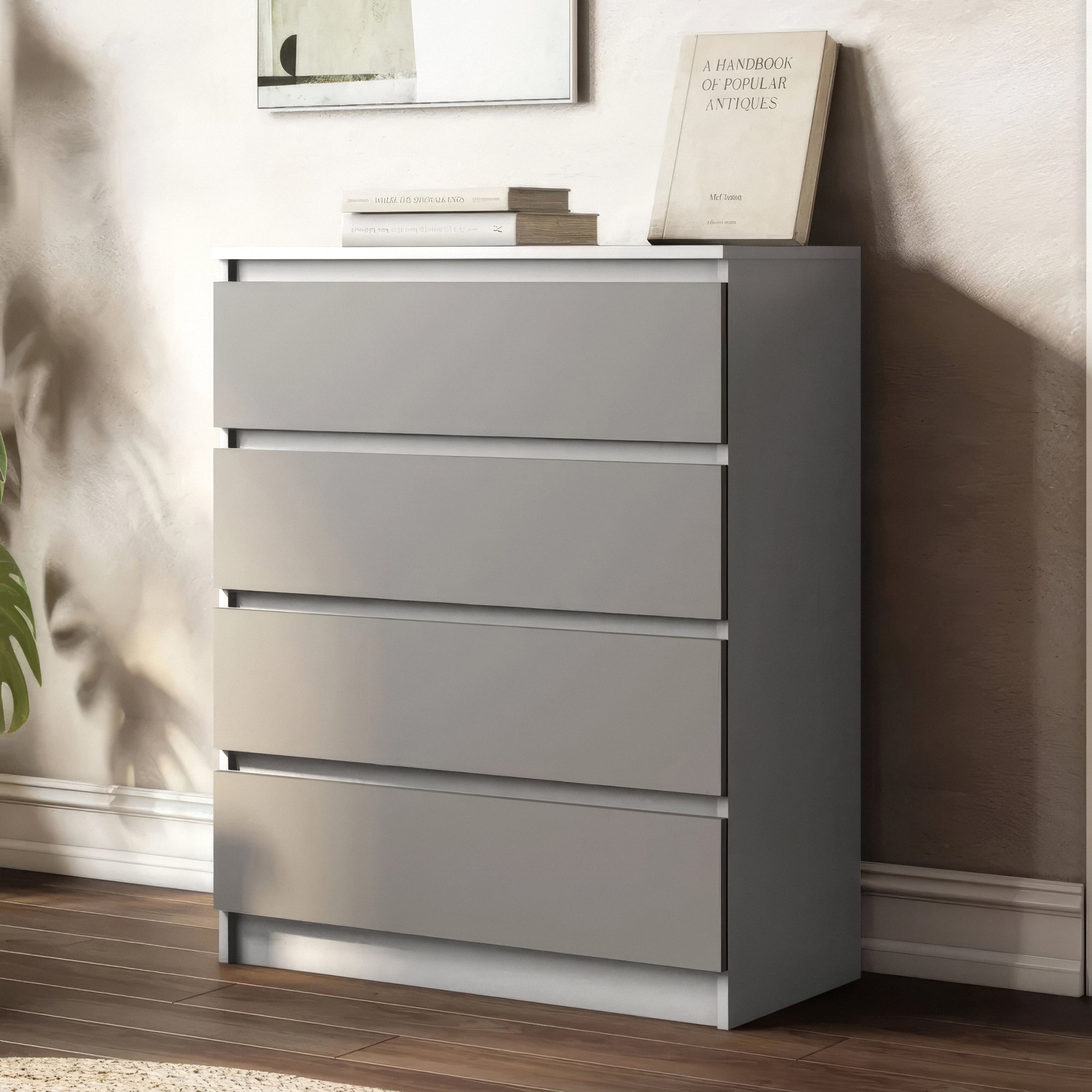 Комод NT-215 80x40x100 см Белый/Атрацит (13844003)