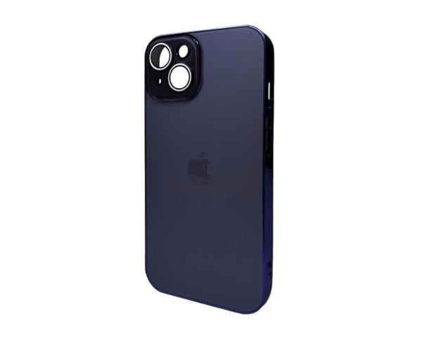 Чехол - накладка AG Glass Sapphire Frame MagSafe для iPhone 13 Deep Purple