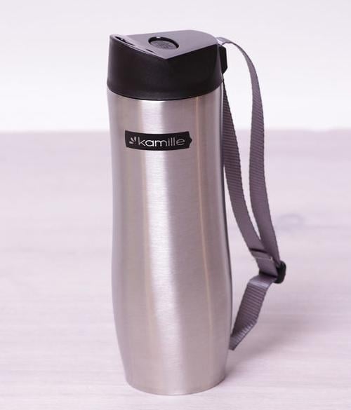 Термос Kamille Elegance Gloss с ремешком 480 мл