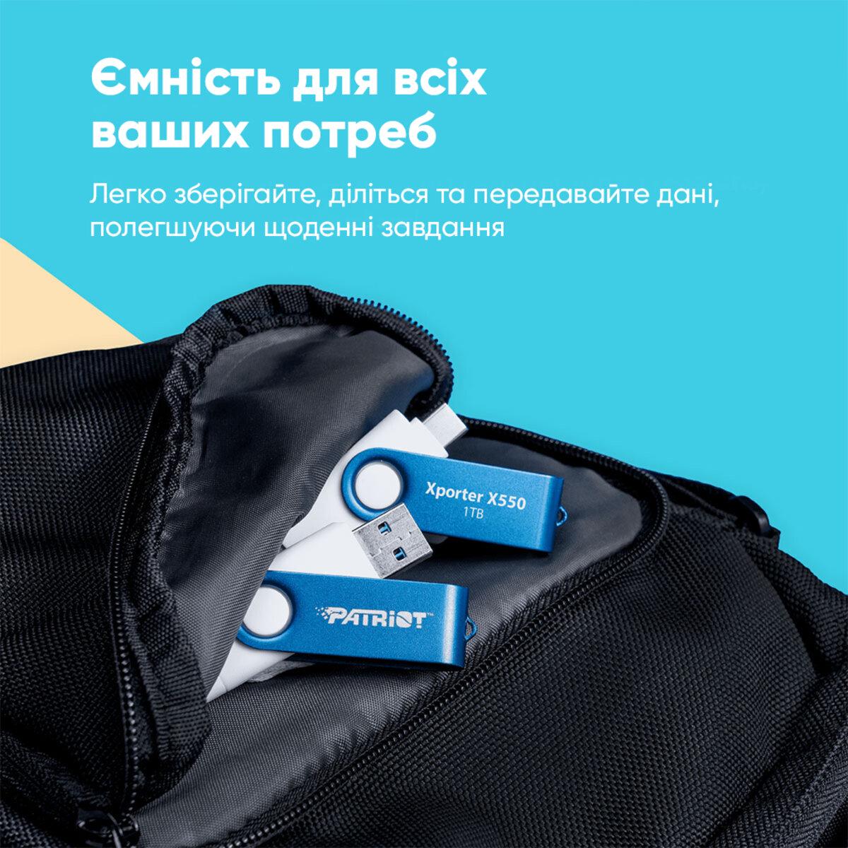 Флеш-память USB Patriot Xporter X550 512 Гб (PS512GX550AAD) - фото 5 Флеш-память USB Patriot Xporter X550 512 Гб (PS512GX550AAD) - фото 5