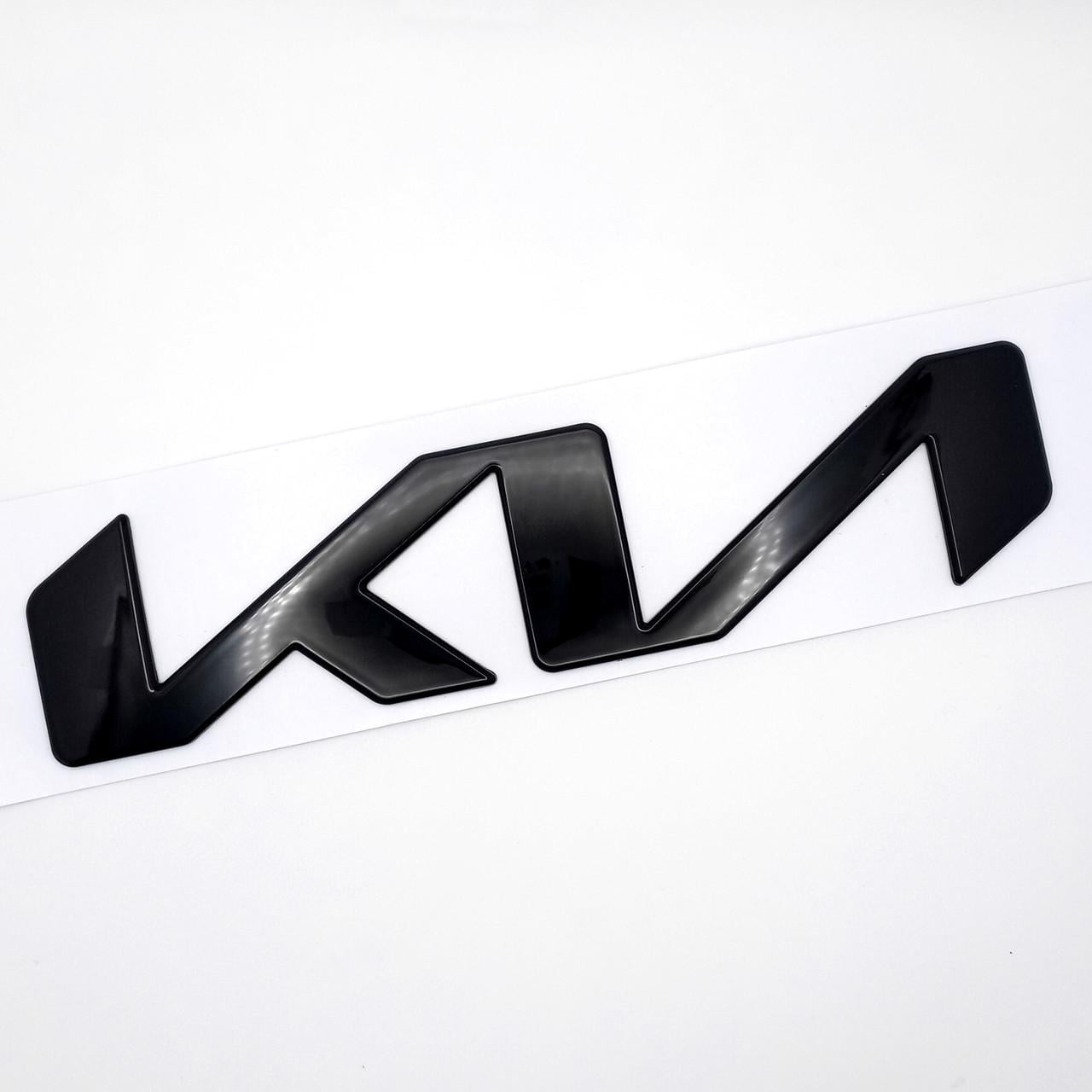 Эмблема надпись KIA ABS 19х4,4 см Черный глянцевый (2976591618)