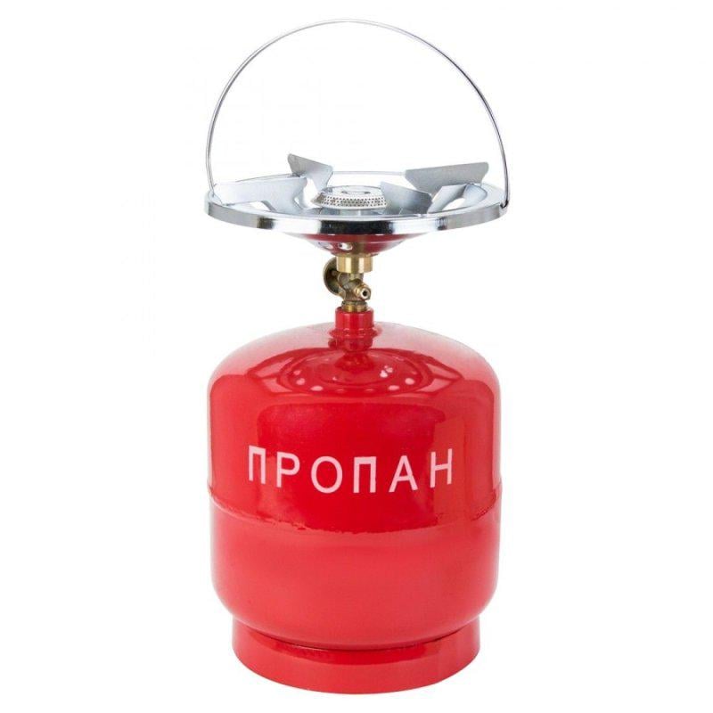 Газовый баллон Пропан УКП-83 с горелкой 5 л Красный