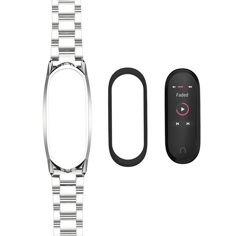Ремешок для смарт-браслетов MiJobs металлический GT для Xiaomi Mi Band 4/3 Черный (2157P) - фото 4 Ремешок для смарт-браслетов MiJobs металлический GT для Xiaomi Mi Band 4/3 Черный (2157P) - фото 4