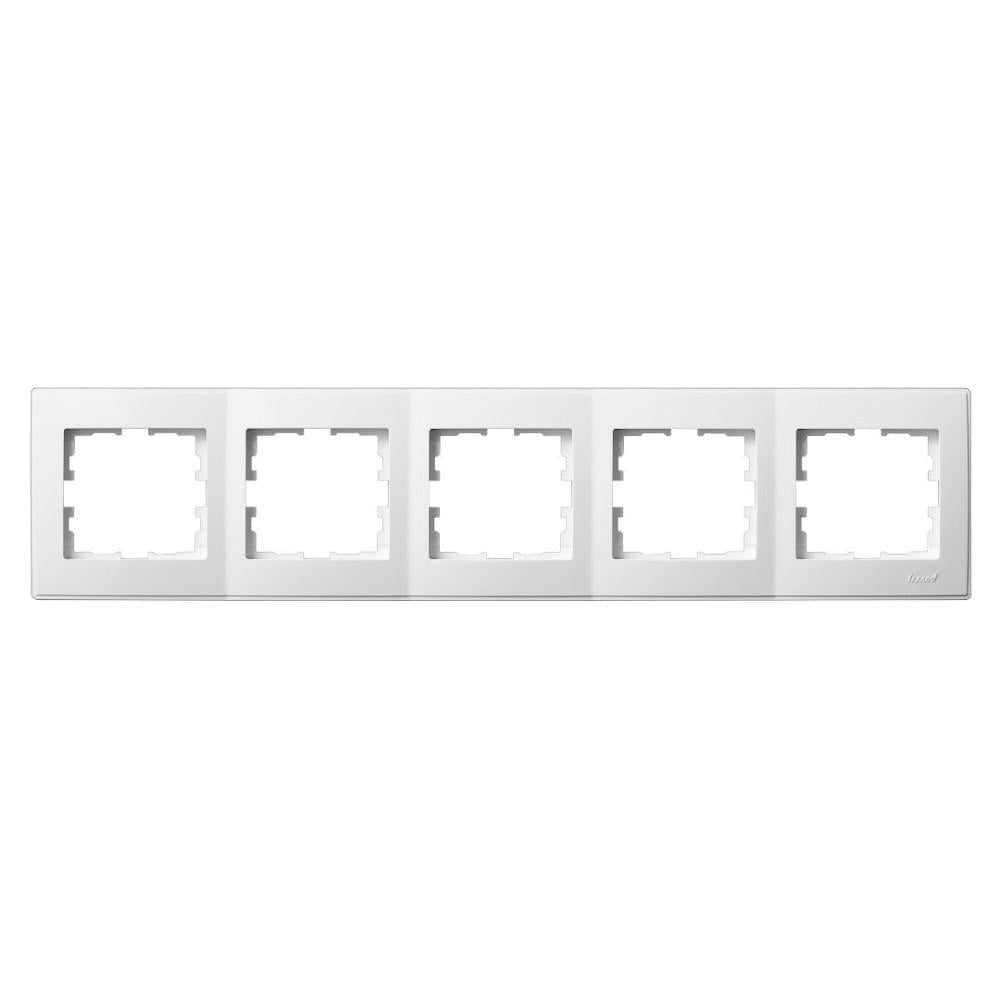 Рамка п'ятимісна горизонтальна Lezard Lesya без вставки Білий (00000013134)