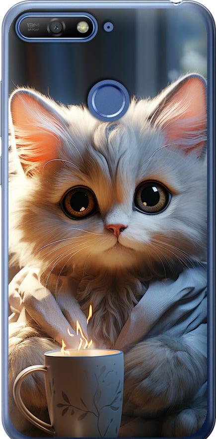 Чехол на Huawei Honor 7C White cat (5646u-1411-42517) Чехол на Huawei Honor 7C White cat (5646u-1411-42517)
