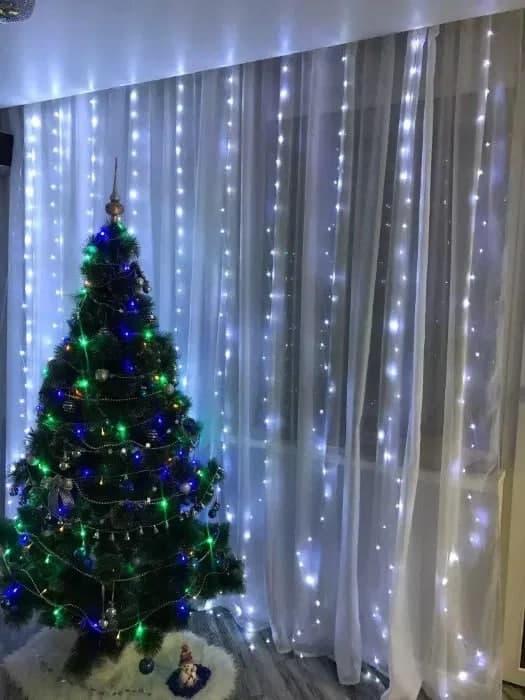 Гірлянда штора світлодіодна 240 лампочок 3х2 м Холодний білий (1518249757) - фото 2 Гірлянда штора світлодіодна 240 лампочок 3х2 м Холодний білий (1518249757) - фото 2