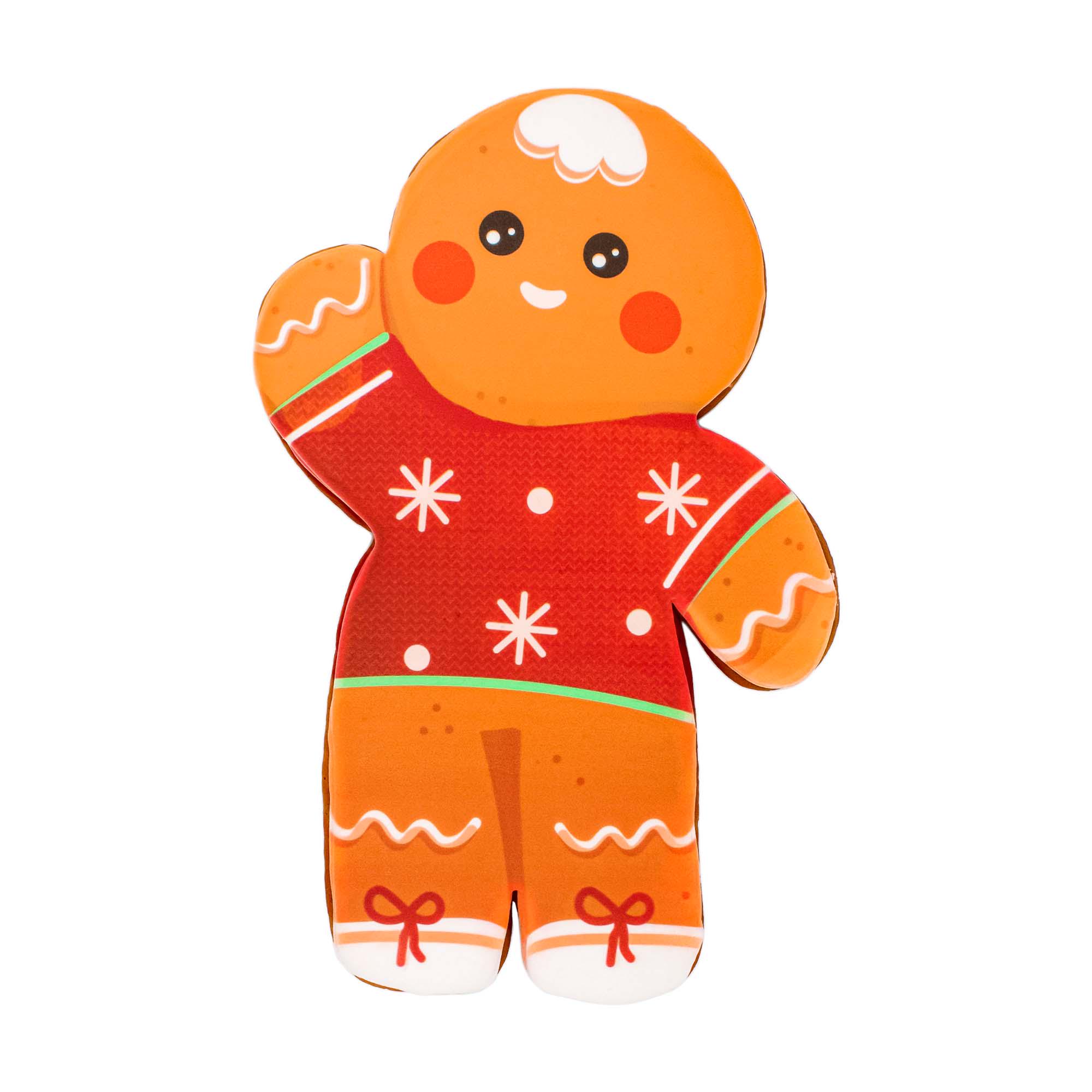 Пряник с принтом Крафт Печенье Новый год "Пряничный человечек XXL" 375г