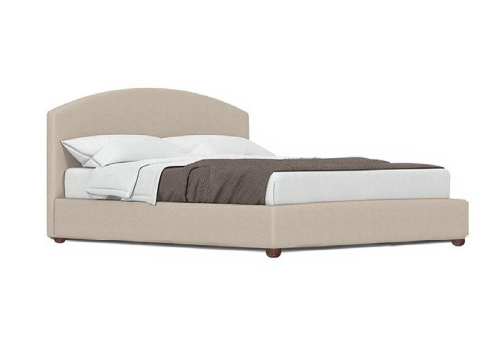 Кровать двуспальная 160х200 см с матрасом Modern Милена дерево ДСП ткань Бежевый