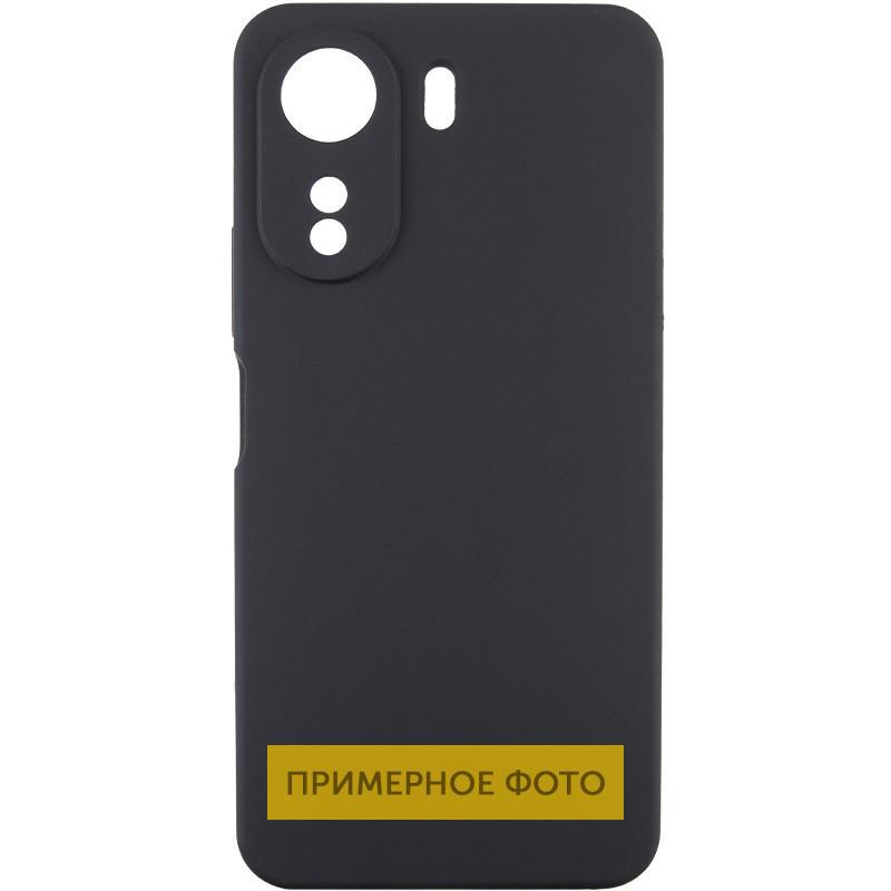 Противоударный чехол TPU GETMAN Liquid Silk Full Camera для Xiaomi Redmi 13C / Poco C65 Черный / Black