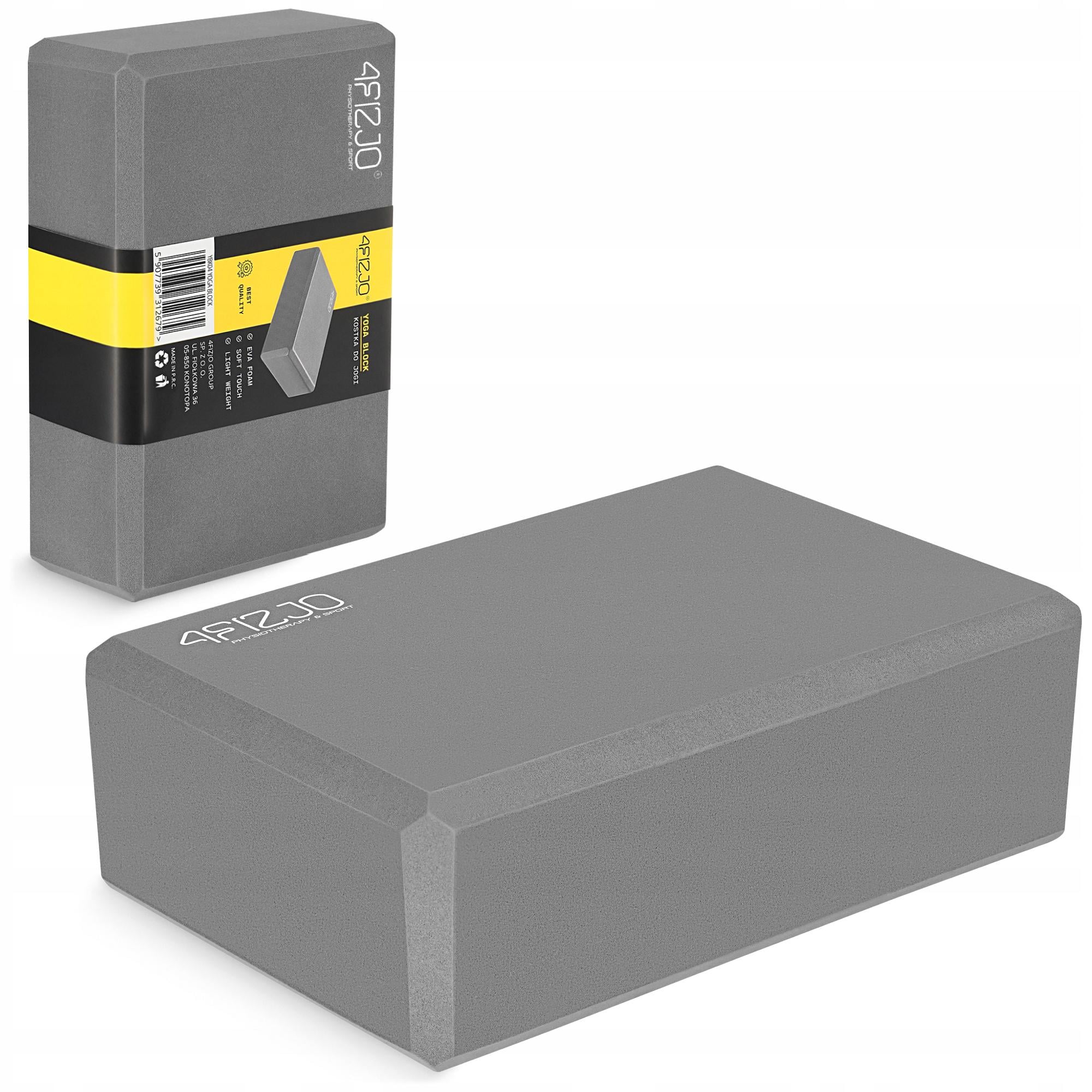 Блок для йоги 4FIZJO 23x15x7,6 см Grey (P-5907739311221)