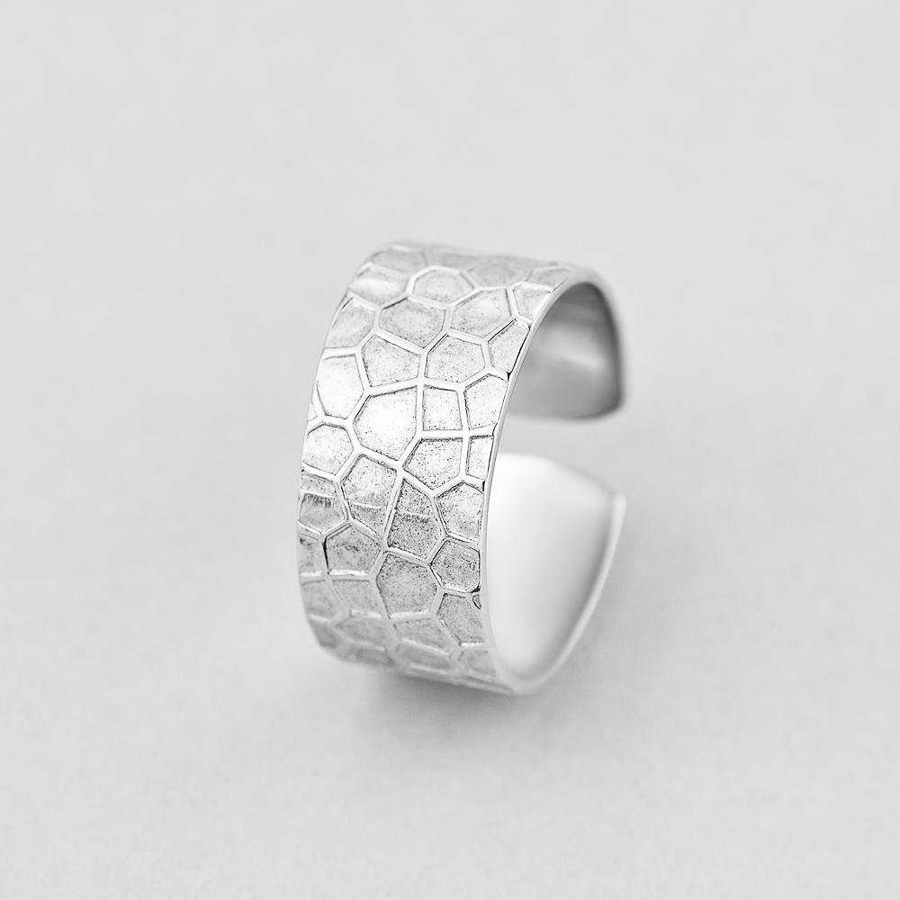 Серебряное кольцо Minimal Текстура (5224)