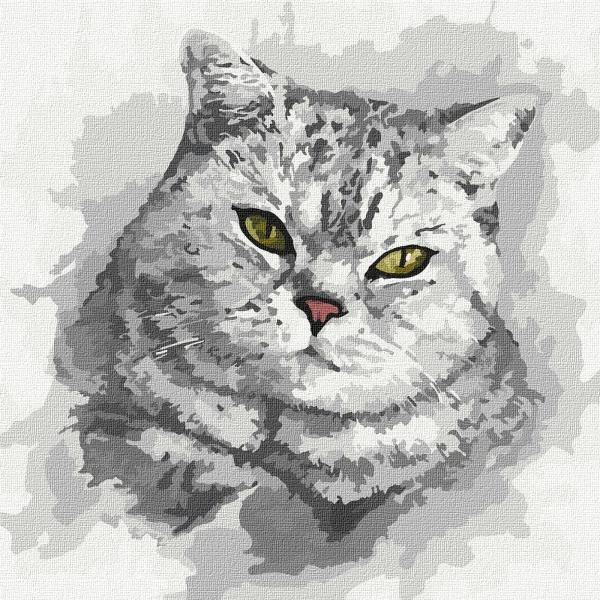 Картина по номерам Идейка Зеленоглазый взгляд 30х30 см в термопакете (KHO4200)