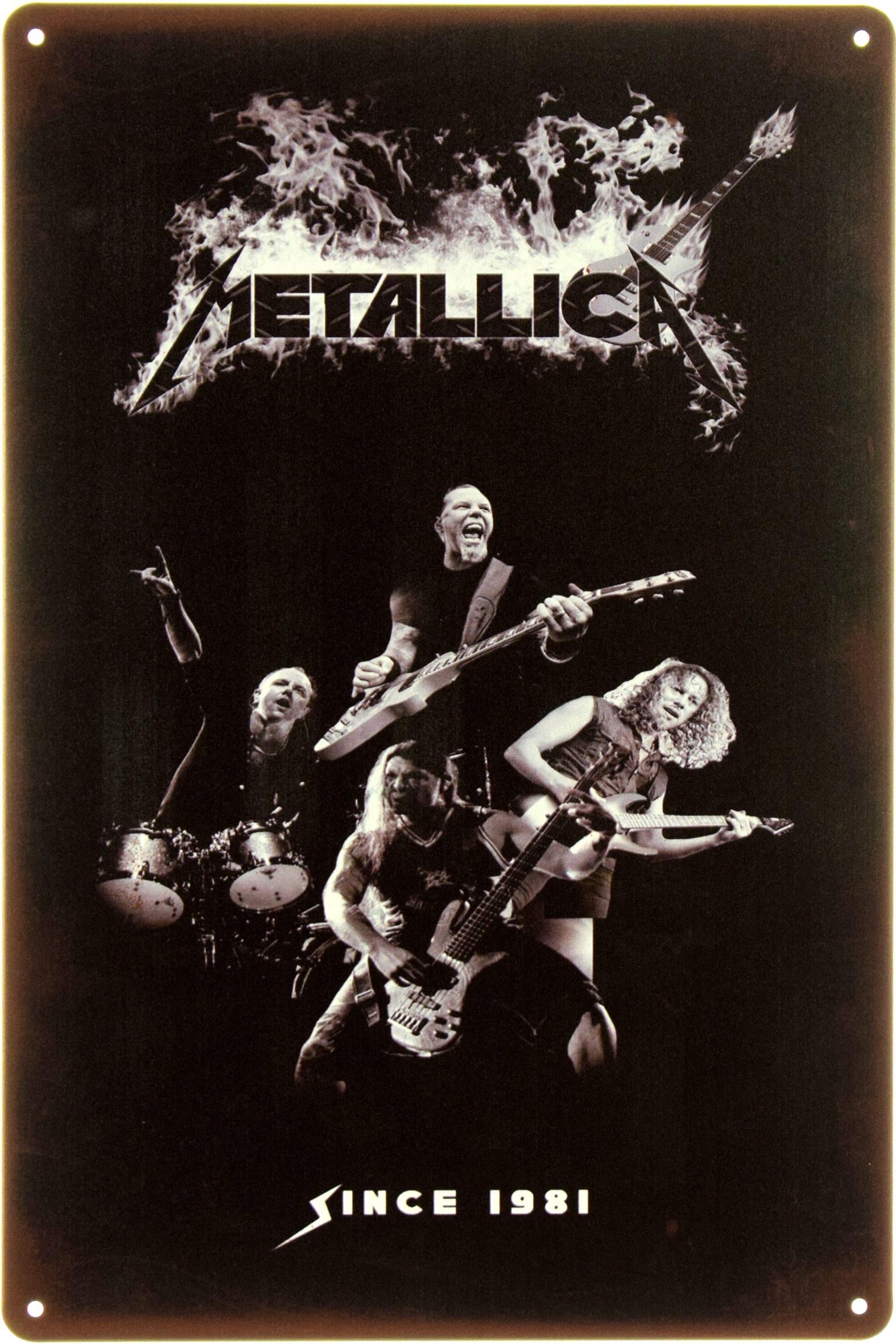 Табличка металлическая "Metallica Since 1981" 20x30 см (ms-104009)