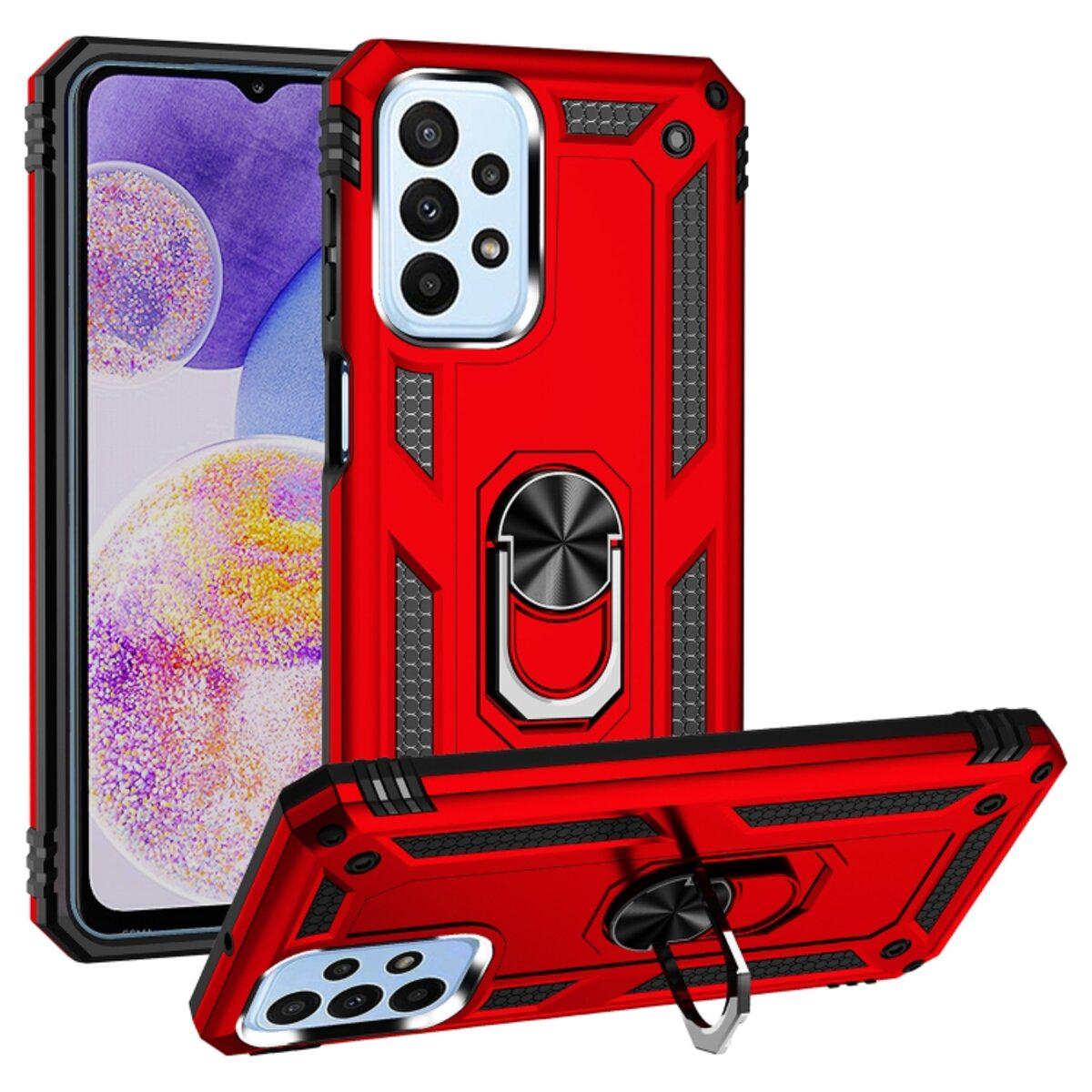 Противоударный чехол для Samsung Galaxy A23 4G Cosmic Robot Ring / Red