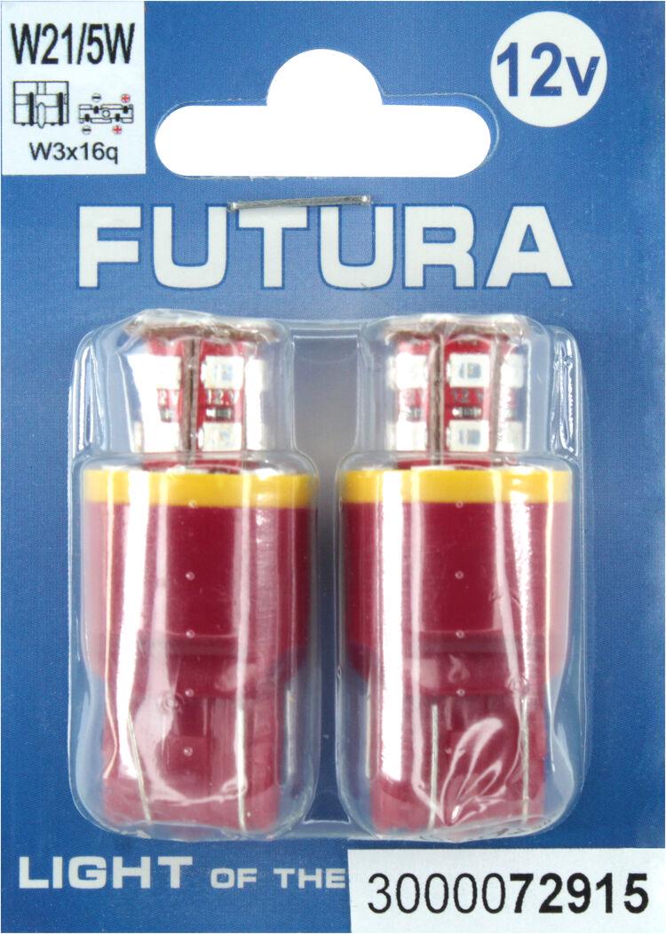 Лампочка FUTURA без цоколя LED T20 W21/5W SMD 24 диоды 12V W3x16q 2 шт. Белый (72911)