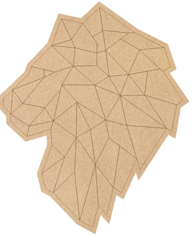 Основа для декорирования панно-мозаика ROSA TALENT Лев 1 40х49 см