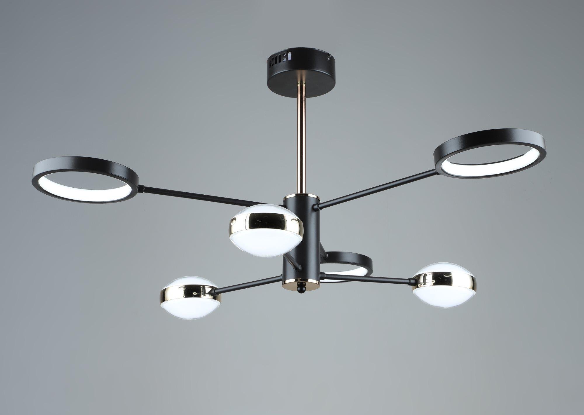 Люстра светодиодная акриловая Sirius B YH872/3/3 COFFEE/GD