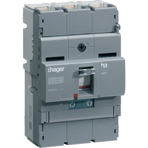 Автоматический выключатель силовой Hager 160A 40kA 3 полюса HNB160H x250 (13843)